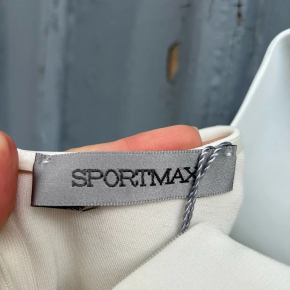 SportMax MaxMara Black & White High Low  tunic, BNWT, size Small - Picture 9 of 10